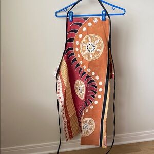 Vibrant Orange and Red Tie-Dye Accents with Spiral Patterns